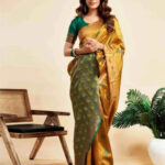 Green Gold Jacquard Silk Saree